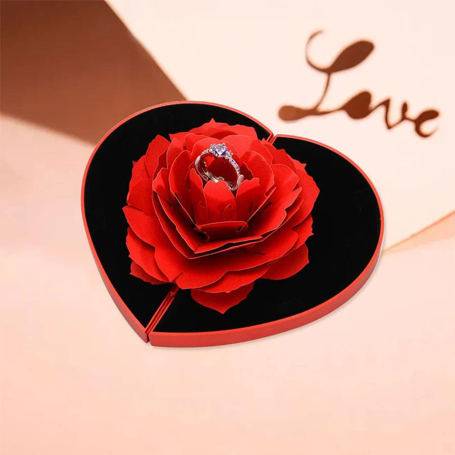 علبة خاتم قلب الجديدة - Heart Shape Ring Box