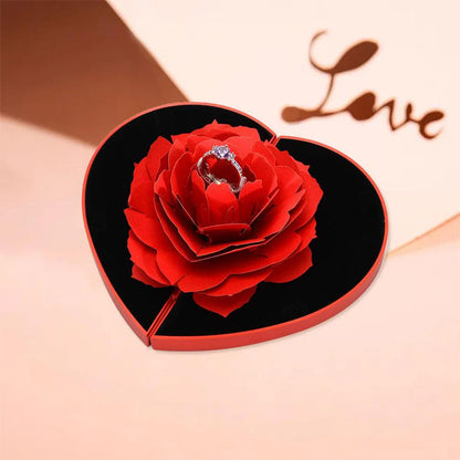 علبة خاتم قلب الجديدة - Heart Shape Ring Box